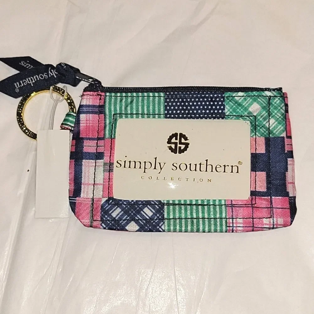 Simply Southern Cow Print Clutch And Keyring Card Holder Plaid